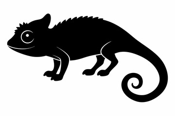 
Chameleon silhouette, Chameleon Vector art, Chameleon Clipart black Silhouette

