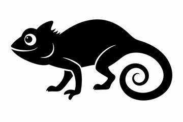 
Chameleon silhouette, Chameleon Vector art, Chameleon Clipart black Silhouette

