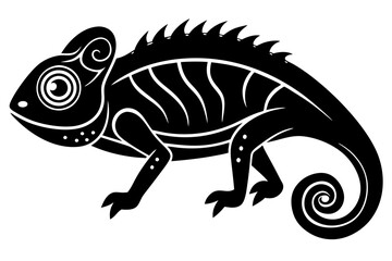 
Chameleon silhouette, Chameleon Vector art, Chameleon Clipart black Silhouette

