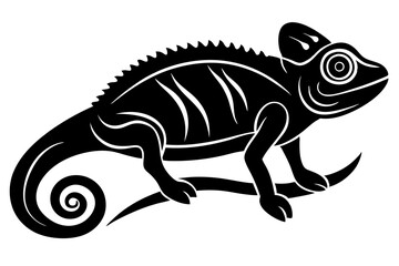 
Chameleon silhouette, Chameleon Vector art, Chameleon Clipart black Silhouette

