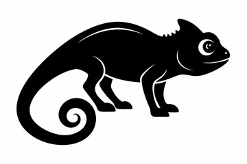 
Chameleon silhouette, Chameleon Vector art, Chameleon Clipart black Silhouette


