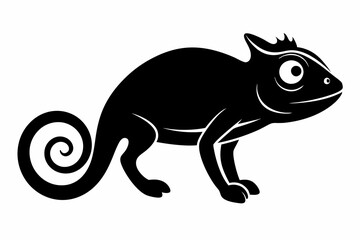 
Chameleon silhouette, Chameleon Vector art, Chameleon Clipart black Silhouette

