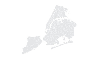 New York City map Grayscale,isolated on white background for website layouts,background,education, precise,customizable,Travel worldwide,map silhouette backdrop,earth geography, political,reports.