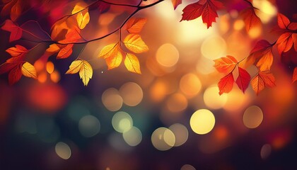 秋の木の葉の背景