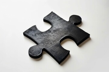 Fototapeta premium Connection: silhouette of a puzzle piece symbolizing unity, teamwork, and completion