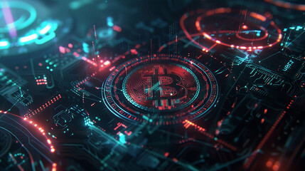 Fototapeta premium デジタル仮想通貨