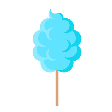 blue cotton candy on stick clip art preview