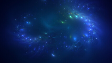 3D manual rendering abstract multicolor supernova fractal light background. Its not AI Generatd illustration.