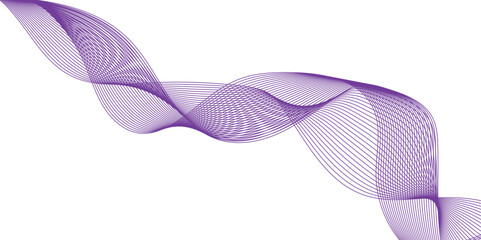 Abstract purple color wave element for design. Digital frequency track equalizer. Stylized line art background. Vector illustration.