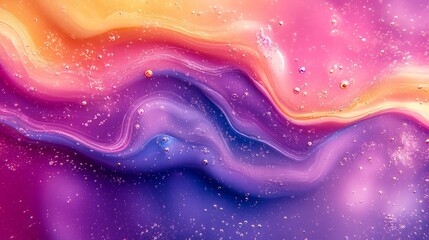 Obraz premium Abstract Surreal Creativity - Vibrant Liquid Paint Background with Flowing Patterns