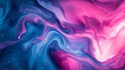 Obraz premium Dynamic Swirling Fluid Paint Background - Abstract Artistic Concept for Design Projects