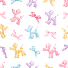 balloon dog, seamless pattern
