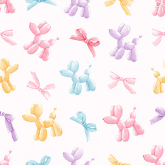balloon dog, seamless pattern