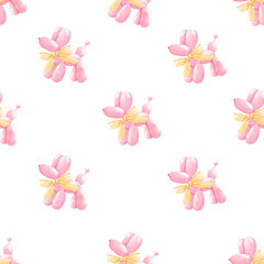 balloon dog, seamless pattern