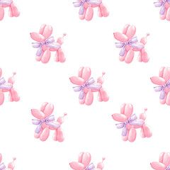balloon dog, seamless pattern