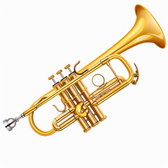 Obraz premium A musical trumpet with a transparent background