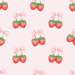 Strawberry, seamless pattern