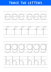tracing letters of english alphabet writing practice