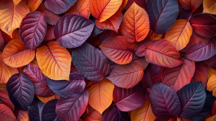 Fototapeta premium Autumn Leaves in Warm Shades.
