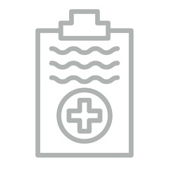 Medical Record Vector Line Grey Icon Design