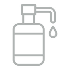 Antiseptic Vector Line Grey Icon Design