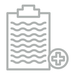 Clipboard Vector Line Grey Icon Design