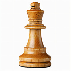 Fototapeta premium A wooden chess piece with a transparent background