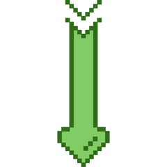 Fototapeta premium Down Arrow Pixel Art