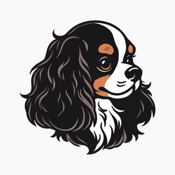 Illustrated Cavalier King Charles Spaniel