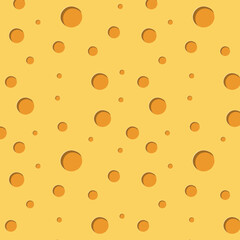 Cheese background in a pattern.Vector seamless pattern of cheese background.
