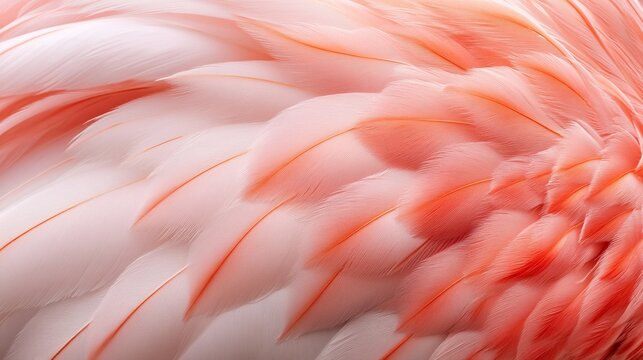 A close up of a pink feather with a red tip