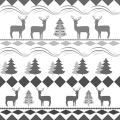 Deer and tree pattern for northern apparel