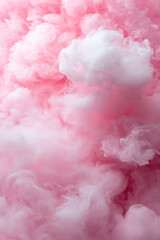 Fluffy Pink Cotton Candy Texture
