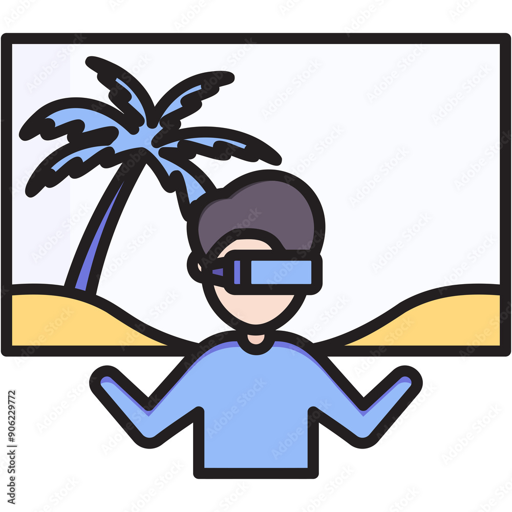 Wall mural Vr Travel Sticker