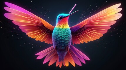 Fototapeta premium a colorful hummingbird