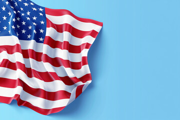 Fototapeta premium Patriotic American Flag Background with Empty Space for Text