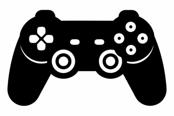 Gaming controller Silhouette vector illustration isolated white background © Trendy CraftSVG 