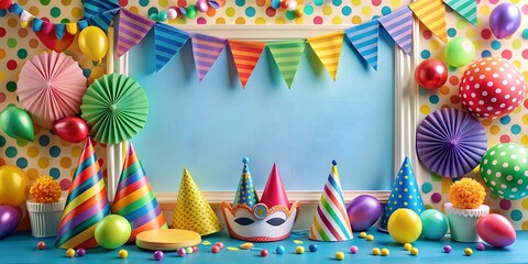 Party Fete Karneval Geburtstag  Dekoration AI Generative