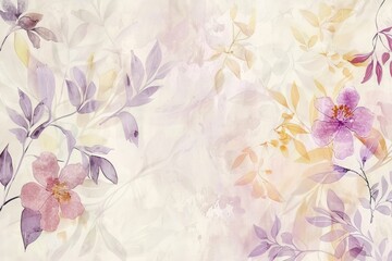 Elegant Mother's Day background with a soft and serene ambiance, showcasing graceful floral patterns in muted tones, designed to evoke feelings of warmth, love, and appreciation.