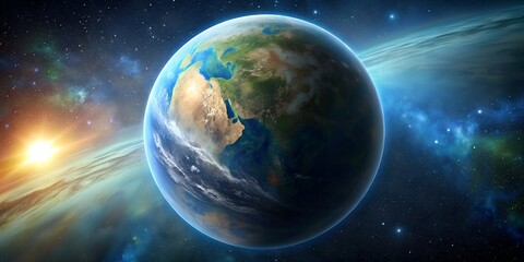 Obraz premium a tidal locked planet that was habitable Generative AI