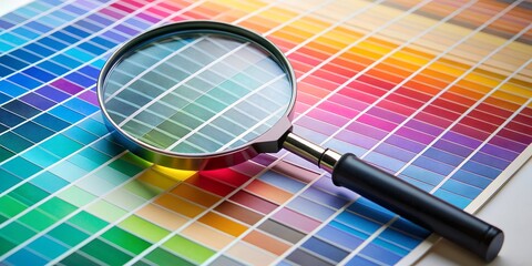 colour guide and magnifying glass Generative By AI
