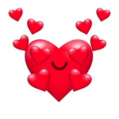 Heart, cute hearts, red heart, 3D heart, heart shape, illustration of heart, heart character