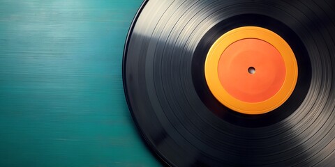 Fototapeta premium Schallplatte Vinyl Schellack Vinylscheibe Scheibe Platte Creative AI