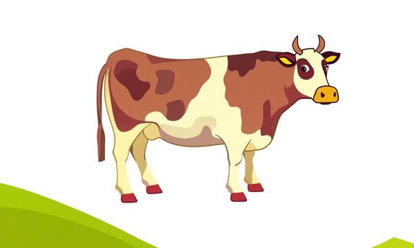  Dairy cow milk animal vector illustration