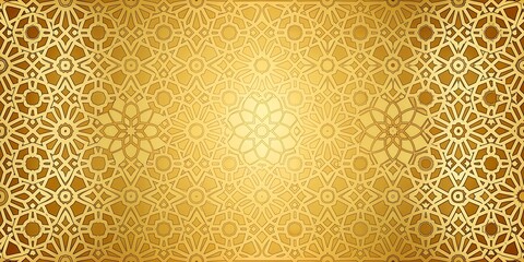 gold oriental motif ornament pattern background Generative AI