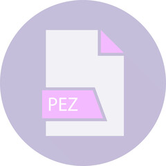 PEZ File format icon space in shapes and circular shape outside