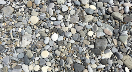 Stone Pebbles as an abstract background. Texture