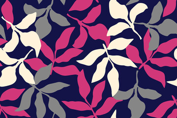 Seamless pattern design with beautiful flowers and leaves. floral and leaf patterns design for fabric, cotton, wallpaper, satin, gift wrap, carpet, backgrounds.	