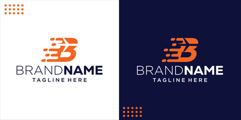 Fototapeta premium Creative Logo B Negative Space Airplane, Design Inspiration, Illustration, Vector