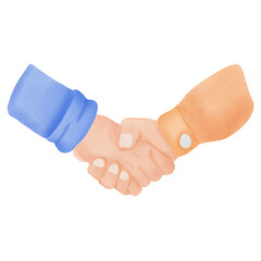 handshake isolated on white background